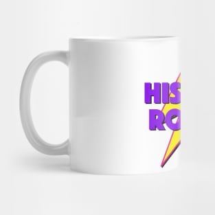 HISTORY ROCKS! LIGHTNING LOGO SLOGAN FOR TEACHERS, LECTURERS ETC. Mug